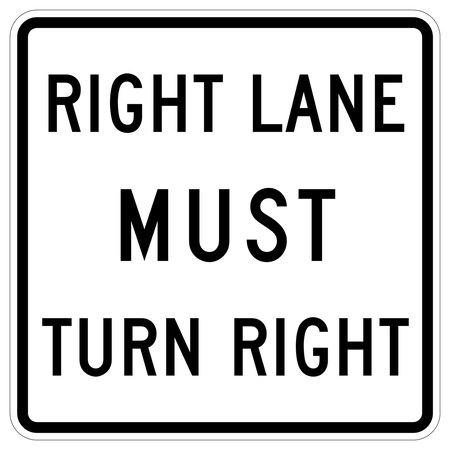 Sign Solutions Usa 36 in Height, 36 in Width, Aluminum, Square DUS08DWT3636R3-7R